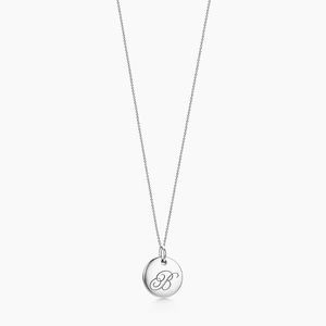 Tiffany Notes Alphabet disc “B” charm pendant